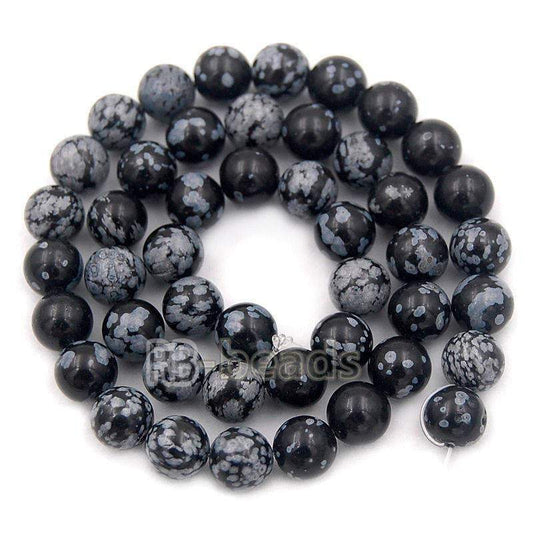 Natural SnowFlake Round Jasper Beads, 4-10mm, 15.5 strand 