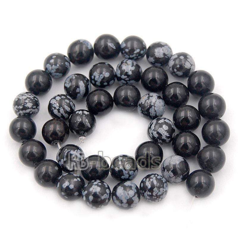 Natural SnowFlake Round Jasper Beads, 4-10mm, 15.5 strand 
