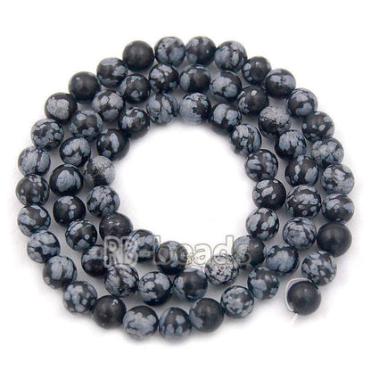 Natural SnowFlake Round Jasper Beads, 4-10mm, 15.5 strand 