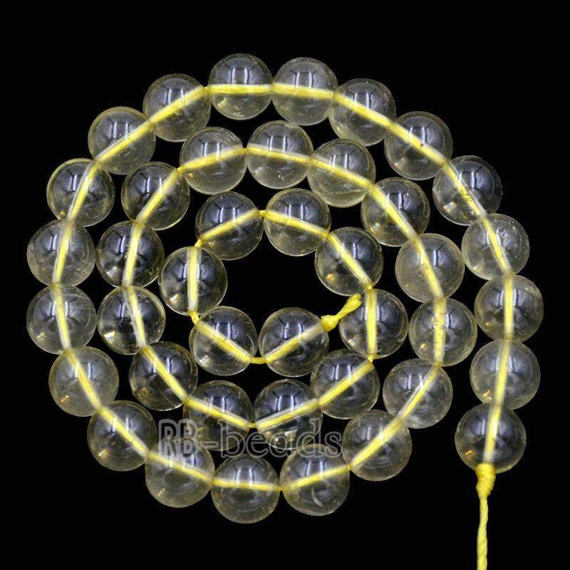 Natural Yellow Lemon Quartz Beads, Gem 6mm 10mm Stone Round Jewelry wholesale Gemstone Beads For Jewelry making 