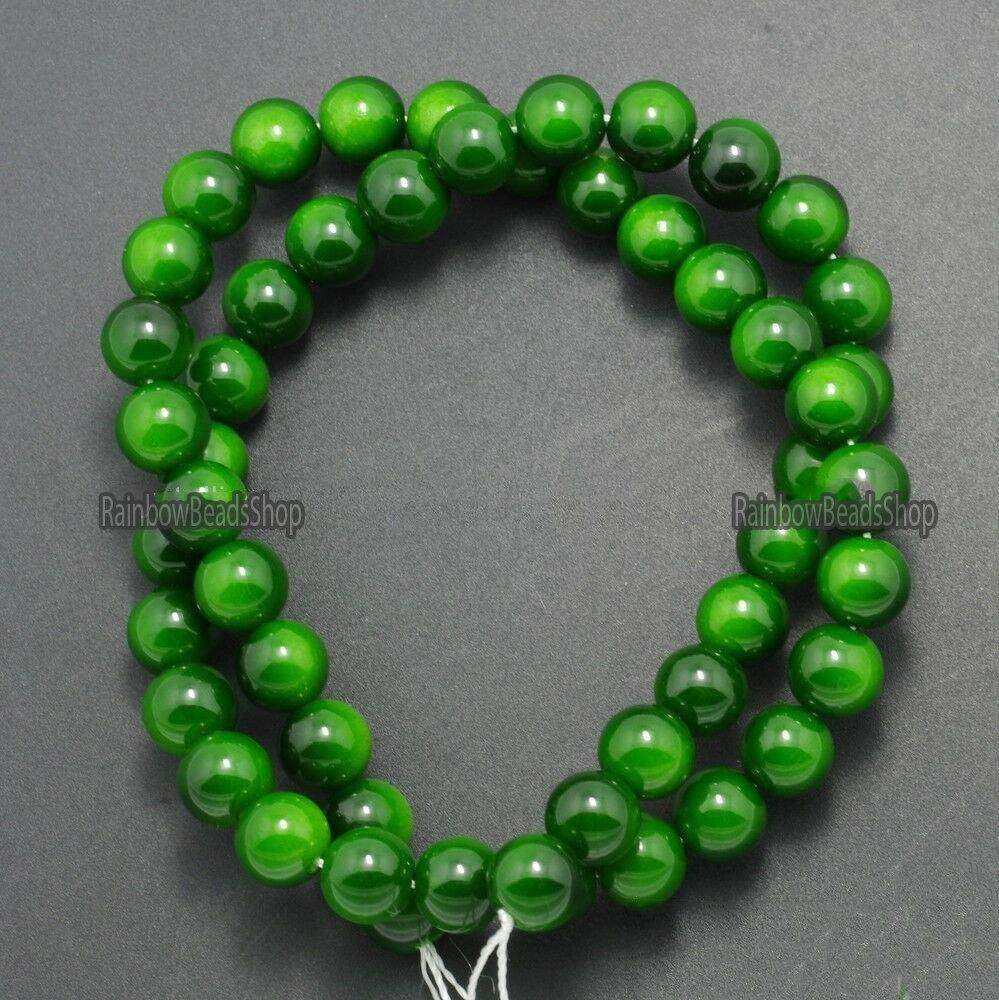 Opal Emerald Coated Czech Glass Pearl Smooth Round Beads,  4-16mm 