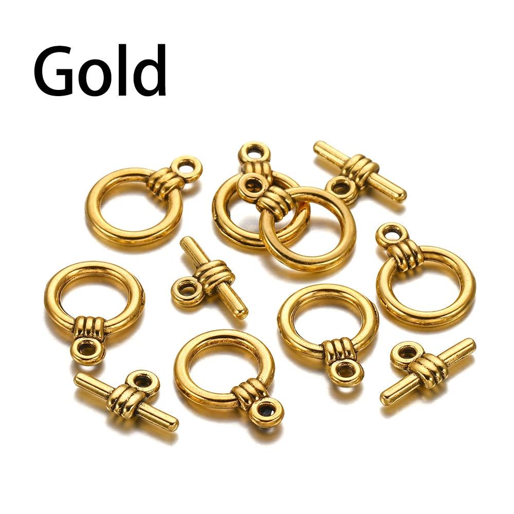 OT Clasps, Antique Smooth Round, 20pcs 