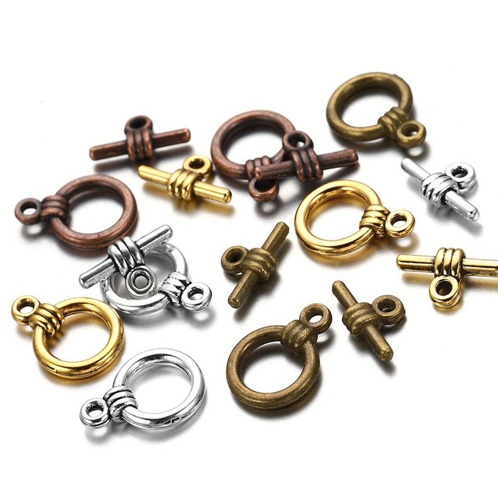 OT Toggle Clasp 20pcs, Vintage, Silver Gold Copper 