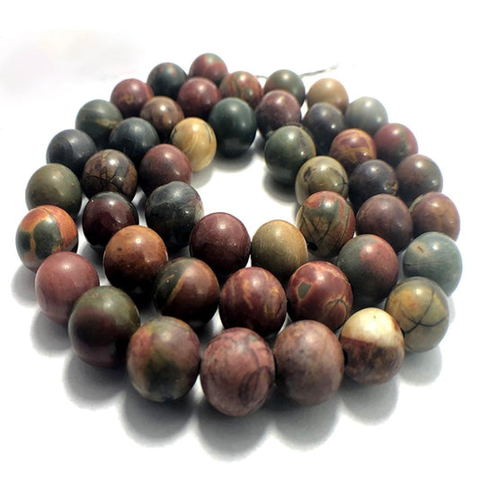Picasso Jasper beads, Round 4-12mm, 15.5 Full Strand 