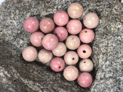Pink Rhodonite (rhodochrosite) beads, Wholesale Gemstone Beads, Round Natural Stone Jewelry Beads, 4mm 6mm 8mm 10mm 12mm 5-200pcs 