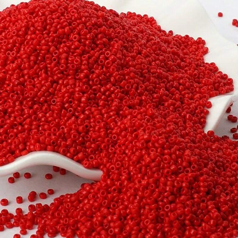 Red Opaque Red Toho Seed Beads, round assorted toho beads, 2mm delica beads,  japanese small glass Austria beads, 1000pcs 