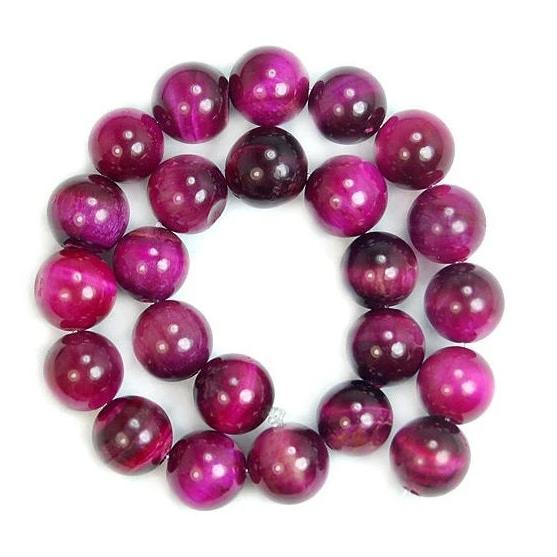 Rose Pink Tiger Eye Gemstone Beads, 6mm 8mm 10mm 12mm beads, Round Jewelry loose Natural Stone Beads 