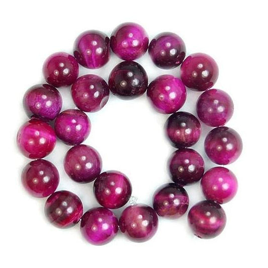 Rose Pink Tiger Eye Gemstone Beads, 6mm 8mm 10mm 12mm beads, Round Jewelry loose Natural Stone Beads 