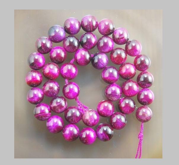 Rose Pink Tiger Eye Gemstone Beads, 6mm 8mm 10mm 12mm beads, Round Jewelry loose Natural Stone Beads 