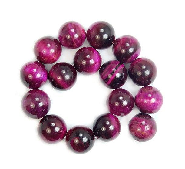 Rose Pink Tiger Eye Gemstone Beads, 6mm 8mm 10mm 12mm beads, Round Jewelry loose Natural Stone Beads 