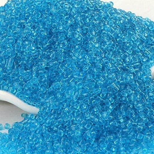 Sky Blue Tiny Transparen japanese seed beads, 2mm 12/0  toho Miyuki Delica small glass beads, Austria round beads, Clear, 1000 pcs 