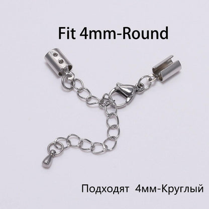 Stainless steel Lobster Clasp with Extender Chain, 5pcs 