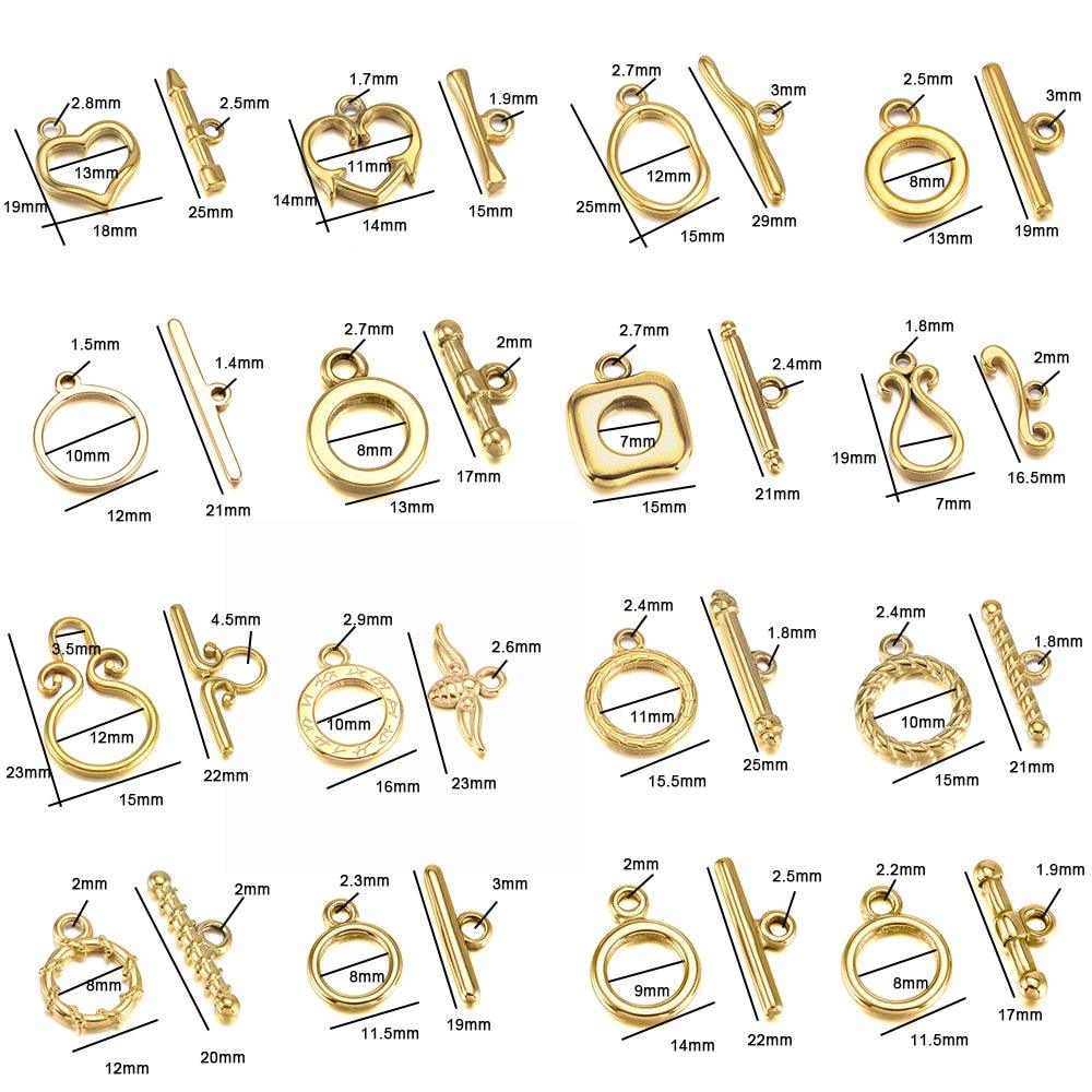 Stainless Steel OT Clasps, 16 styles 
