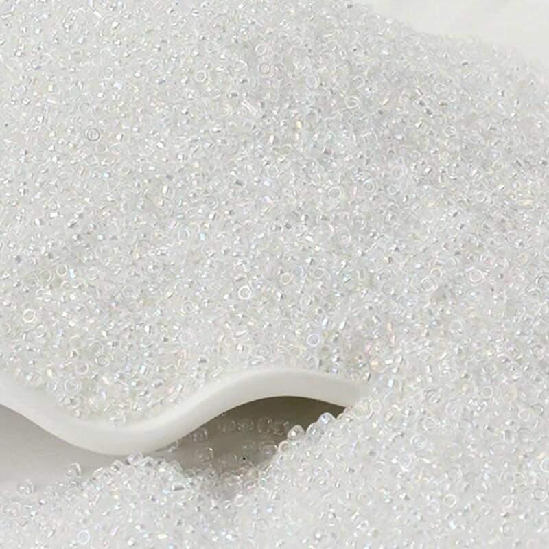 Translucent AB White Miyuki Delica seed beads, 2mm 12/0 japanese small glass beads, Iridescent Austria round beads, 1000pcs 