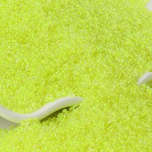 Transparent Neon acid yellow Lined, Miyuki Delica seed beads, 2mm 12/0 preciosa japanese small glass beads, Iridescent Austria round beads, 