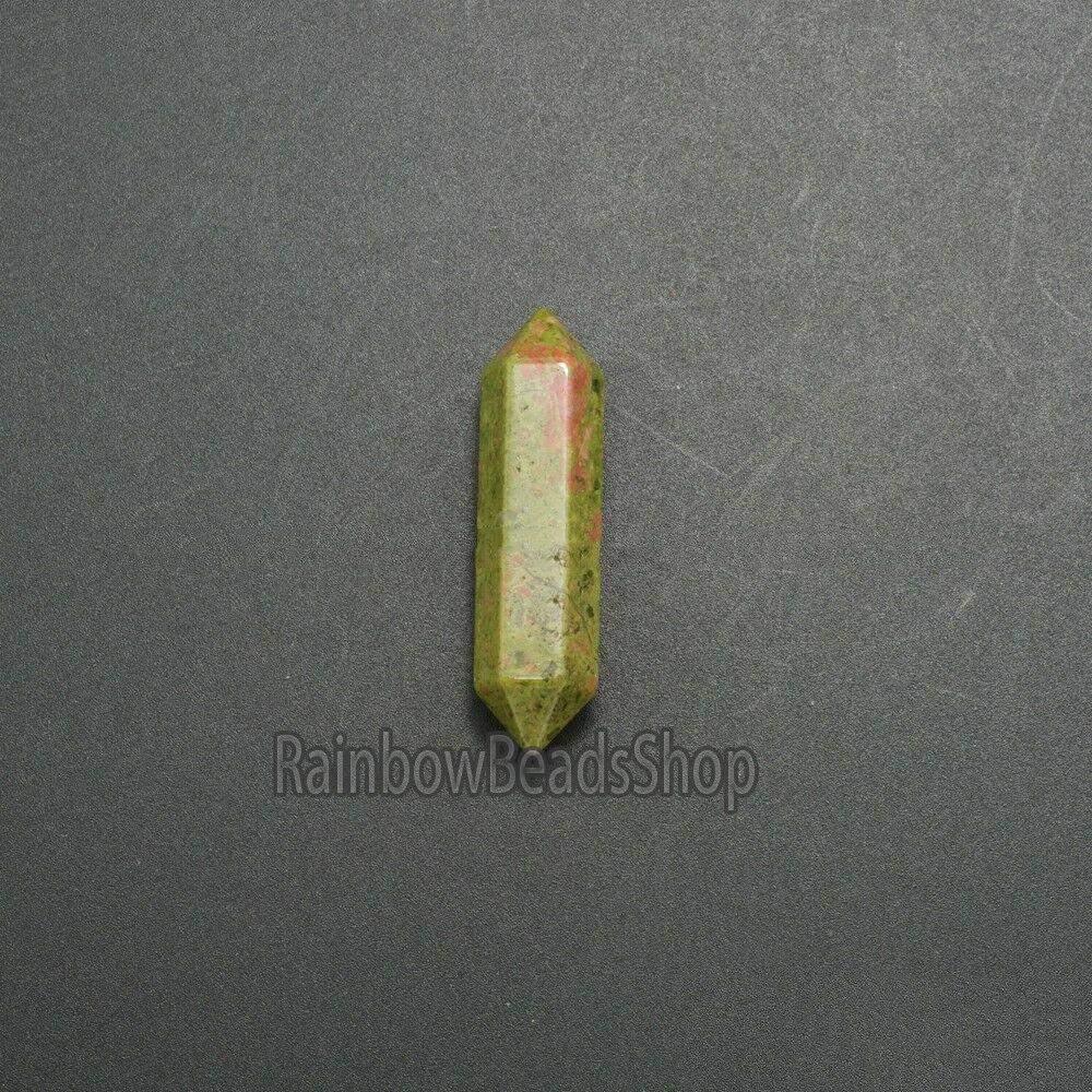 Unakite jasper gemstone wand double gemstone wand double chakra Healing crystal hexagonal Stone 