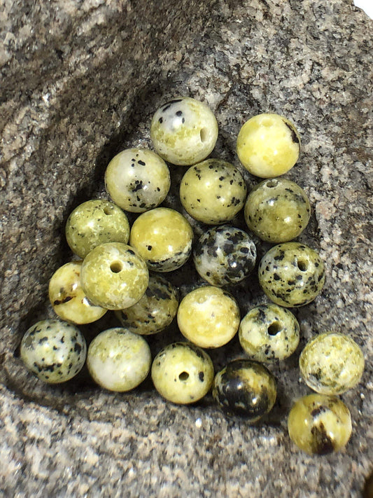 Yellow Turquoise beads, Wholesale Gemstone Beads, Round Natural Stone Jewelry Beads, 4mm 6mm 8mm 10mm 12mm 5-200pcs 